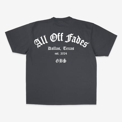 GB$ "ALL OFF FADEZ" HEAVYWEIGHT TEE - GREY