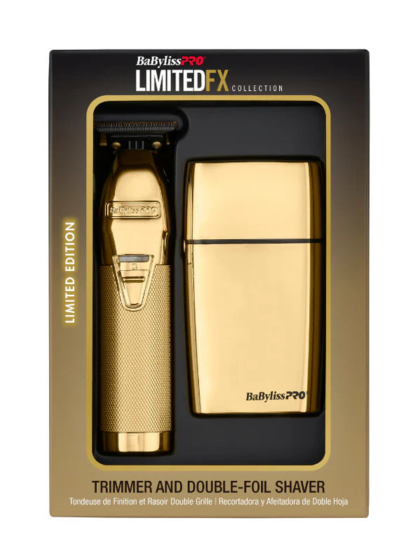 BabyLIssPRO LIMITEDFX Collection - Trimmer & Double Foil Shaver Combo - GOLD